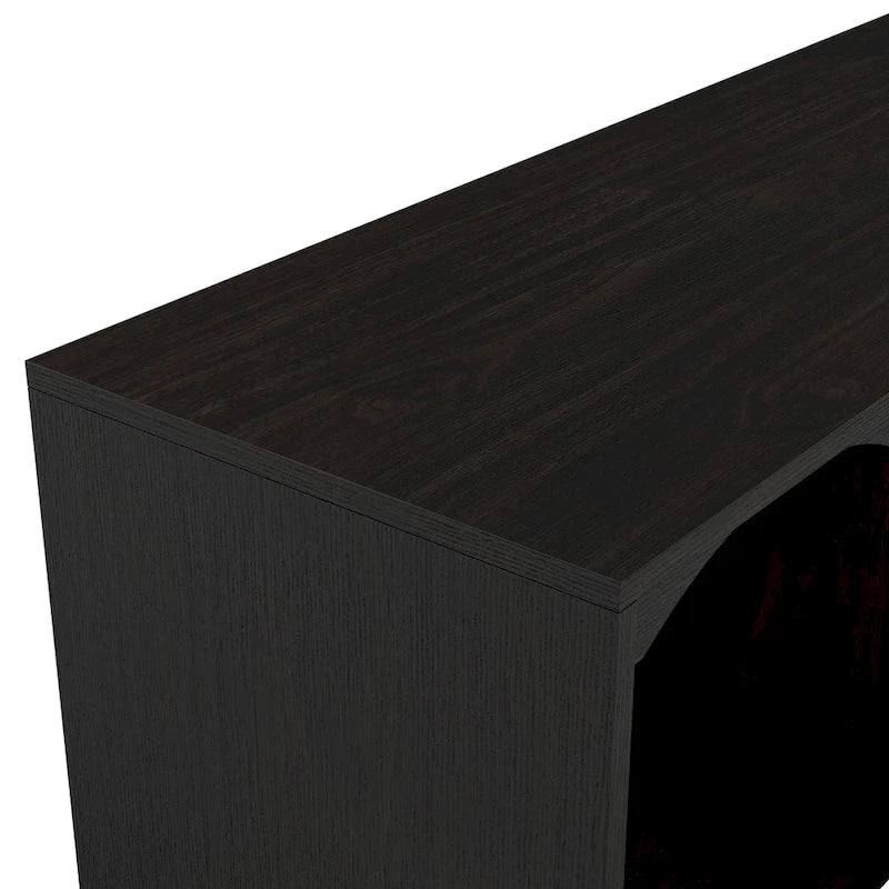 Meuble TV Denhour DH BASIC Espresso transitionnel de 62 pouces avec rangement