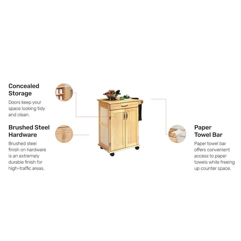 Desserte de cuisine marron - 29 po x 19 po x 34 po