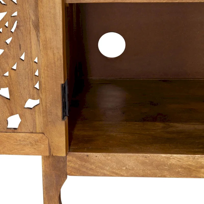 Meuble TV d'appoint Marisol miel vieilli 4 portes de 188 cm