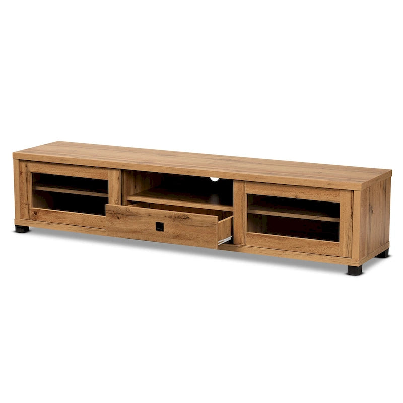 Meuble TV en bois moderne et contemporain Beasley, 1 tiroir