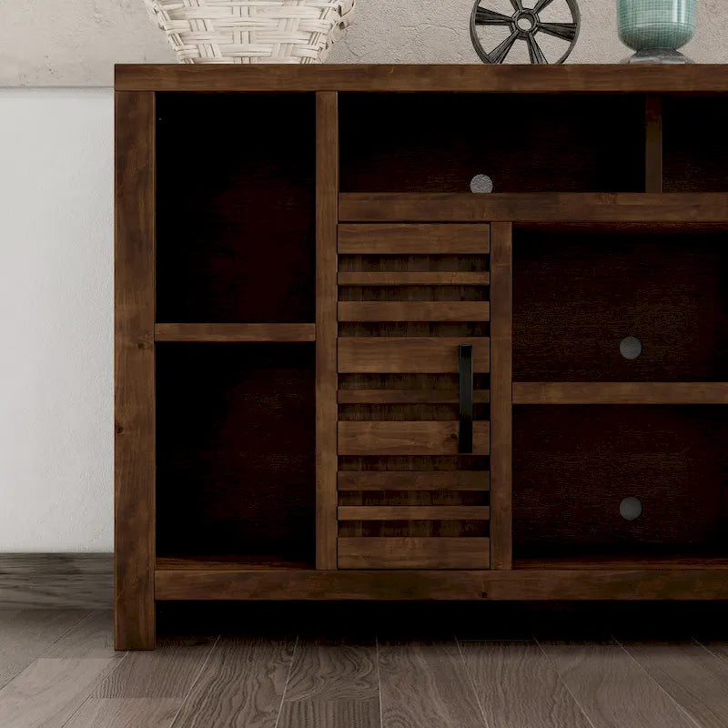 Meuble TV Bridgevine Home Sausalito de 162,5 cm pour téléviseurs jusqu'à 70 pouces, aucun assemblage requis