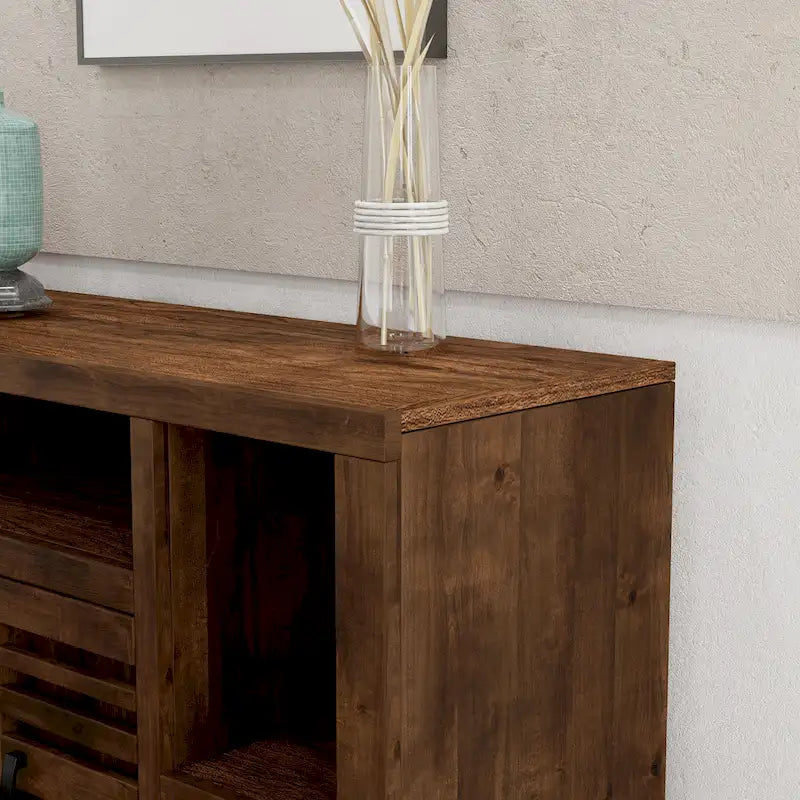 Meuble TV Bridgevine Home Sausalito de 162,5 cm pour téléviseurs jusqu'à 70 pouces, aucun assemblage requis