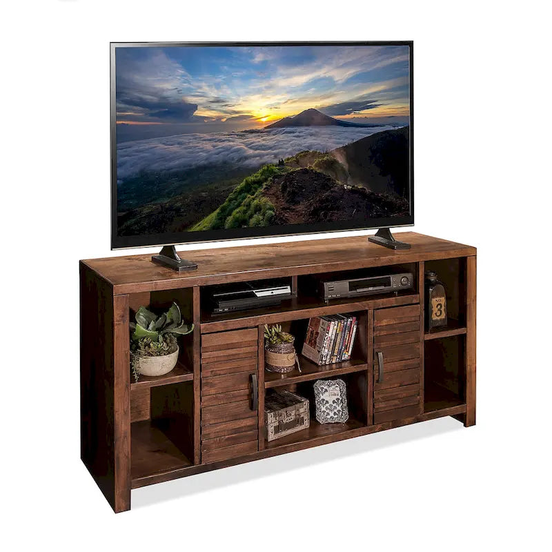 Meuble TV Bridgevine Home Sausalito de 162,5 cm pour téléviseurs jusqu'à 70 pouces, aucun assemblage requis