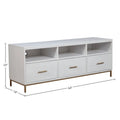 Meuble TV en bois Madelyn Alpine Furniture, blanc
