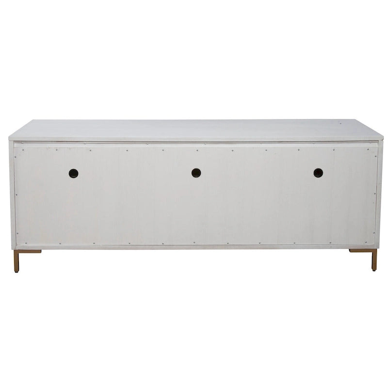 Meuble TV en bois Madelyn Alpine Furniture, blanc