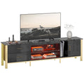 Meuble TV moderne pour téléviseurs de 75/ 80/ 85 pouces avec 2 tiroirs - 203 cm