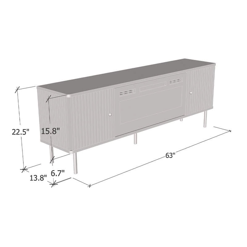Meuble TV avec foyer électrique Camelia BL-EF de 63 po
