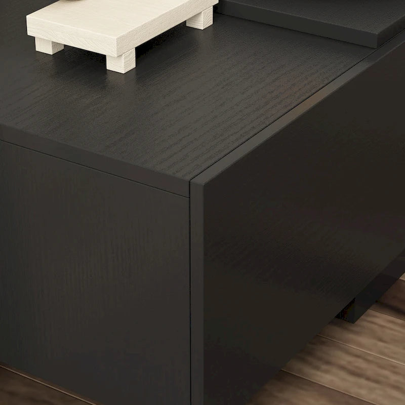 Meuble TV 94,5 avec gestion de câbles efficace et console de rangement spacieuse