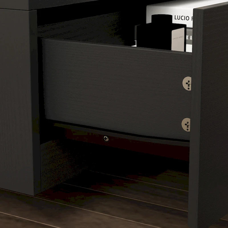 Meuble TV 94,5 avec gestion de câbles efficace et console de rangement spacieuse