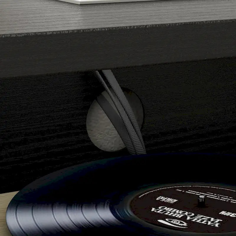 Meuble TV 94,5 avec gestion de câbles efficace et console de rangement spacieuse