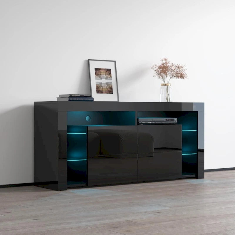 Meubles Minelli Meuble TV moderne de 61 pouces brillant