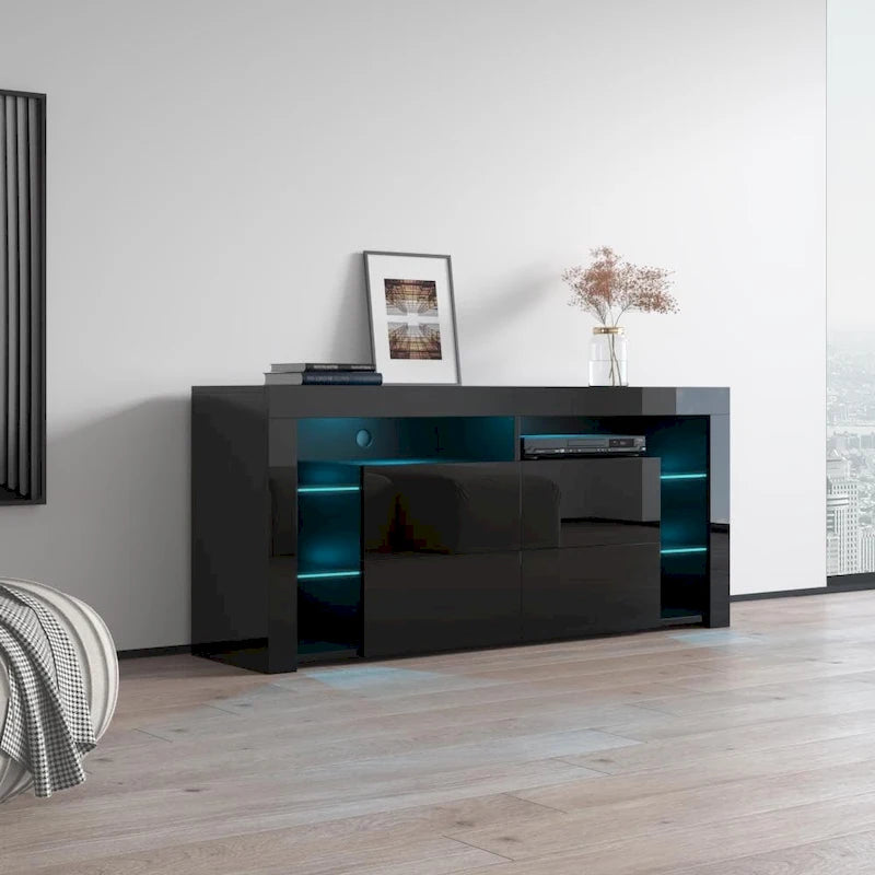 Meubles Minelli Meuble TV moderne de 61 pouces brillant