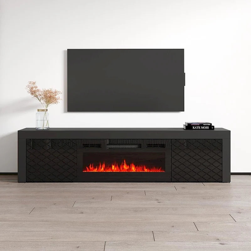 Meuble TV avec cheminée électrique Dia BL-EF 71