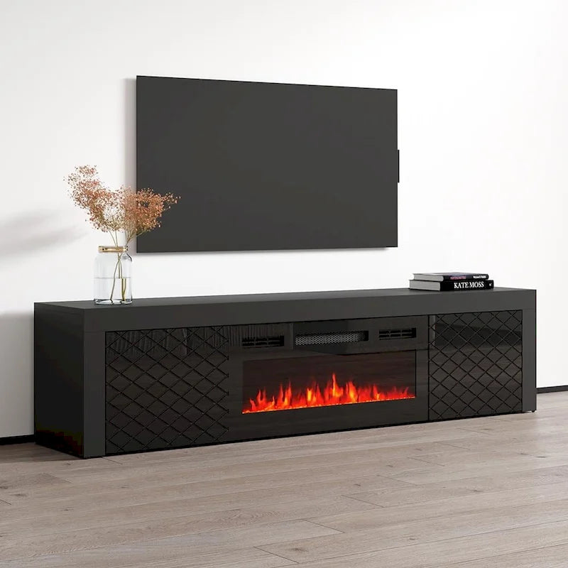 Meuble TV avec cheminée électrique Dia BL-EF 71
