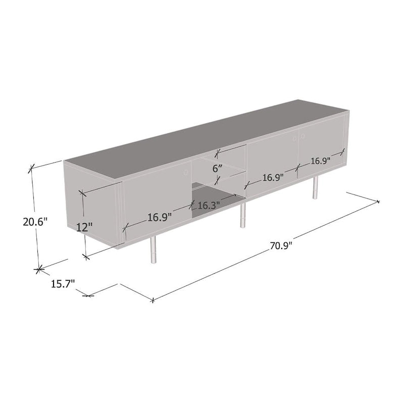 Meuble TV Cristal 03 71 - 71 pouces