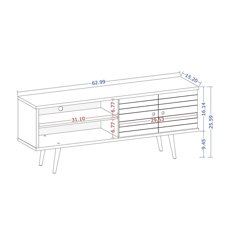 Manhattan Comfort Sortland Meuble TV console moderne en bois