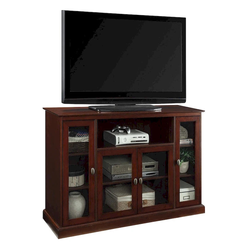 Meuble TV Summit Highboy 60 de Convenience Concepts avec armoires de rangement et étagères