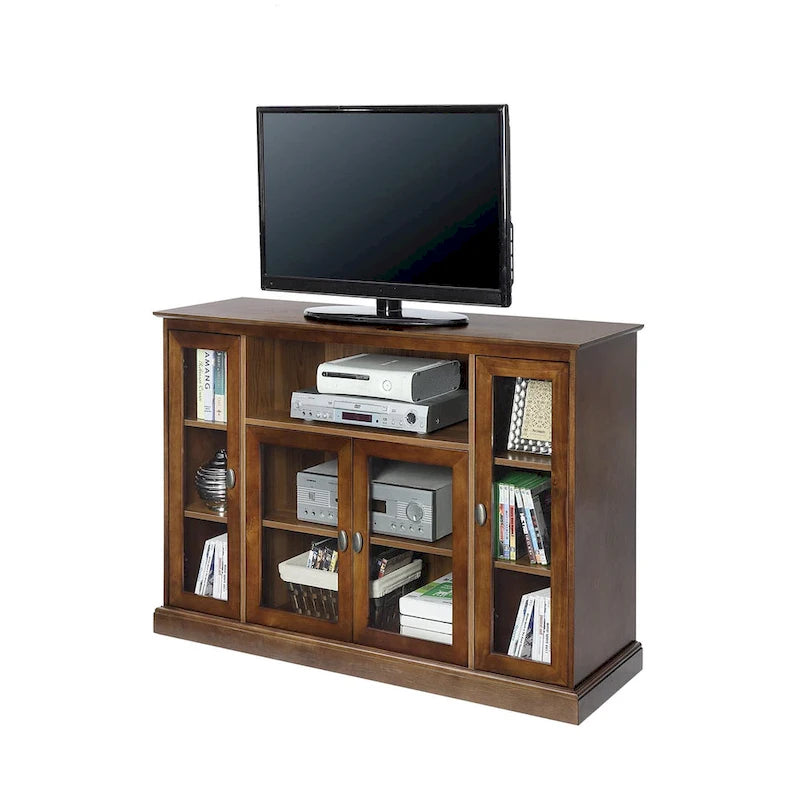 Meuble TV Summit Highboy 60 de Convenience Concepts avec armoires de rangement et étagères