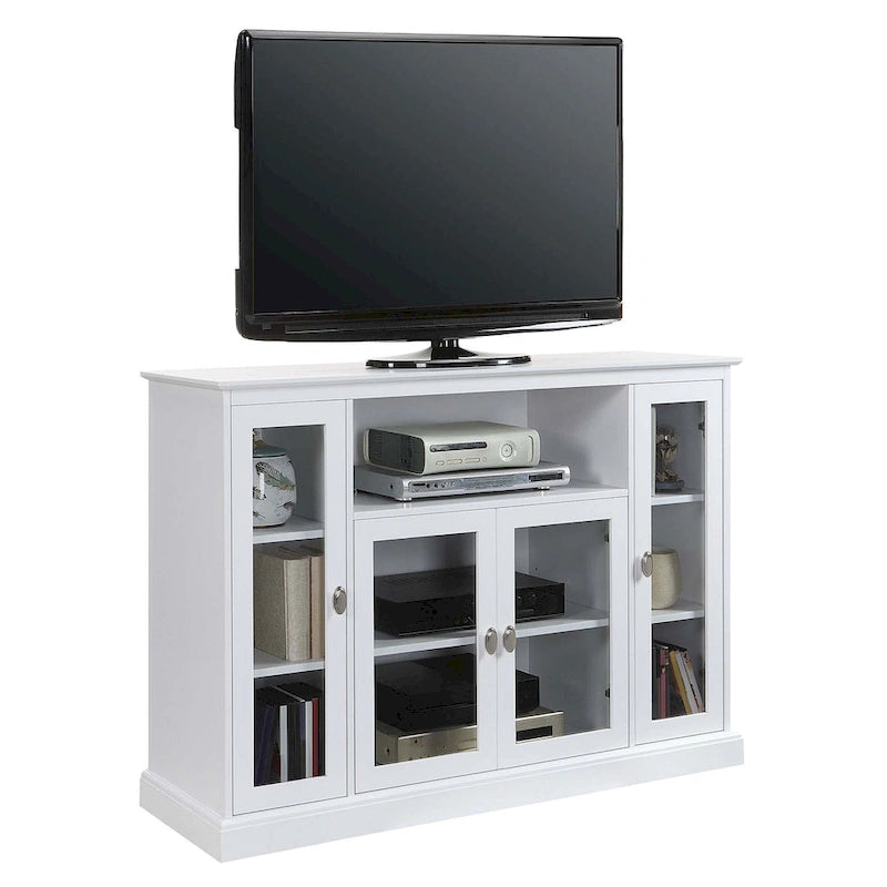 Meuble TV Summit Highboy 60 de Convenience Concepts avec armoires de rangement et étagères