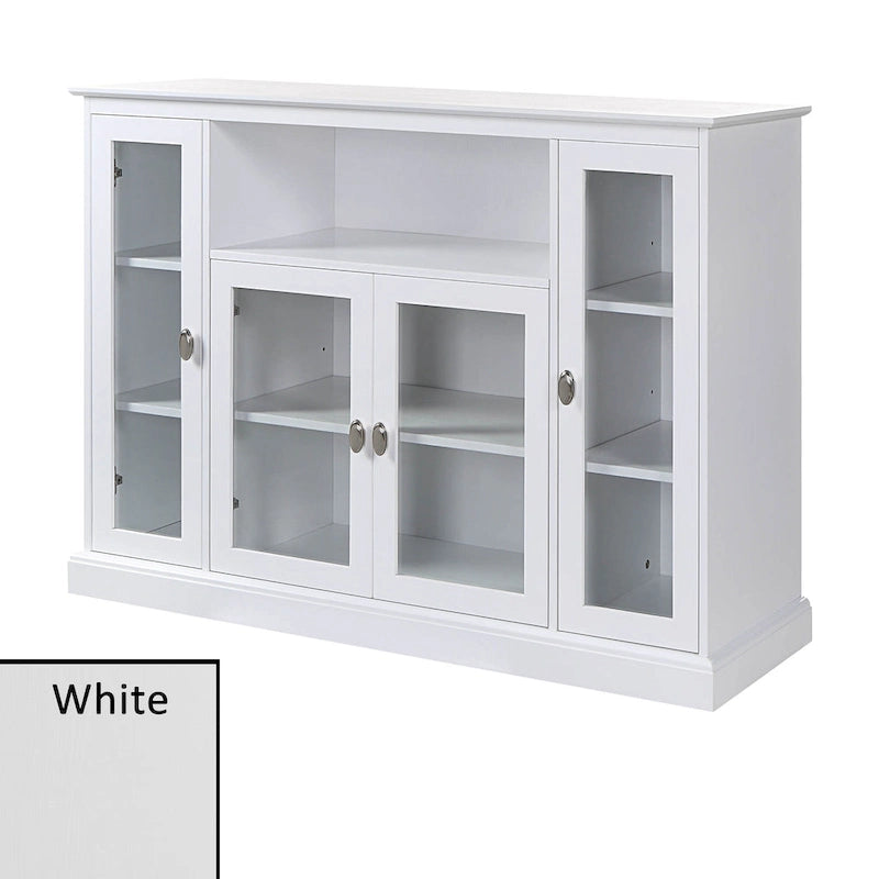 Meuble TV Summit Highboy 60 de Convenience Concepts avec armoires de rangement et étagères