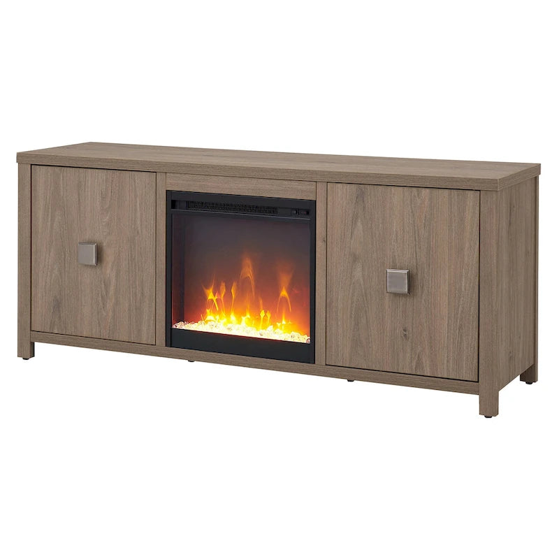 Meuble TV Juniper 58 avec insert de cheminée Crystal