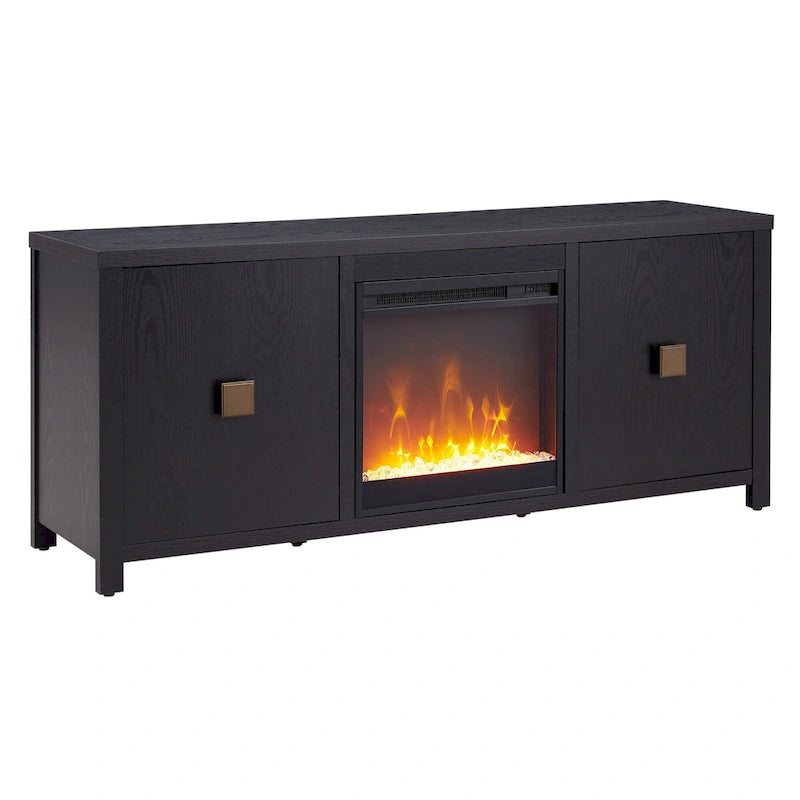 Meuble TV Juniper 58 avec insert de cheminée Crystal