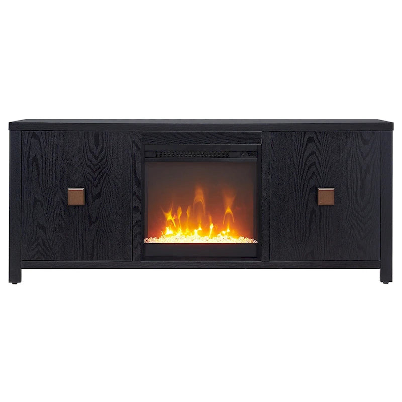 Meuble TV Juniper 58 avec insert de cheminée Crystal