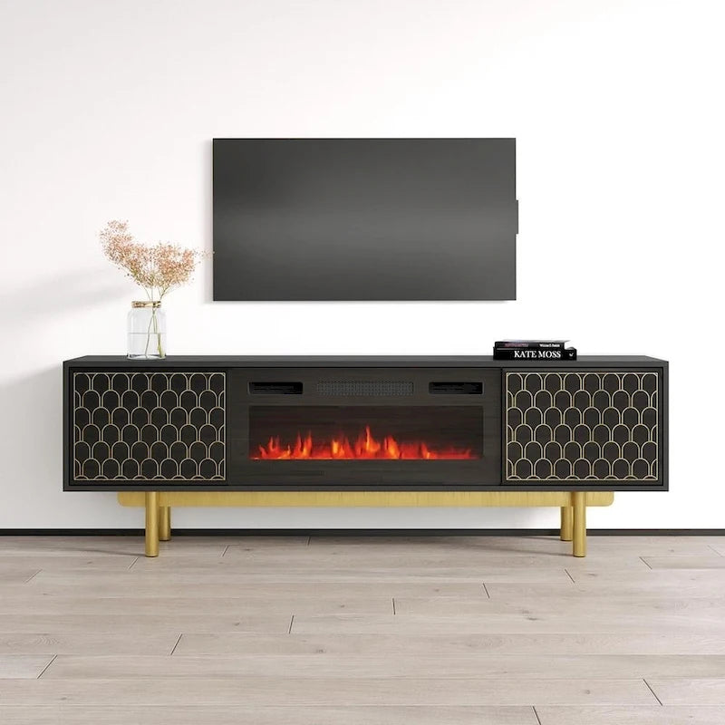 Meuble TV pour cheminée Karp BL-EF