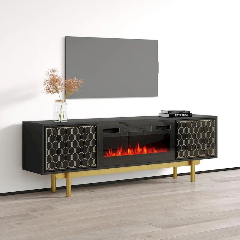 Meuble TV pour cheminée Karp BL-EF
