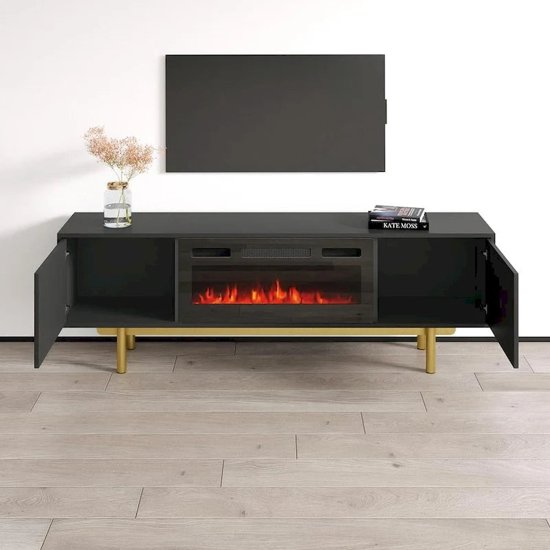 Meuble TV pour cheminée Karp BL-EF