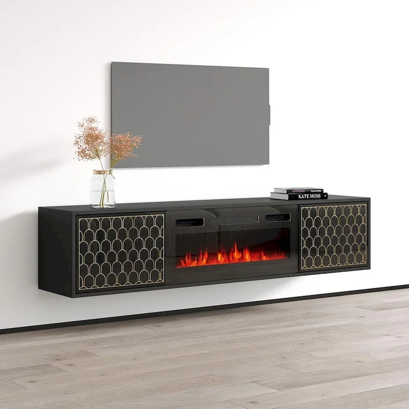 Meuble TV pour cheminée Karp BL-EF