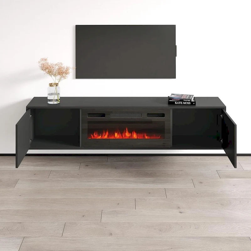 Meuble TV pour cheminée Karp BL-EF