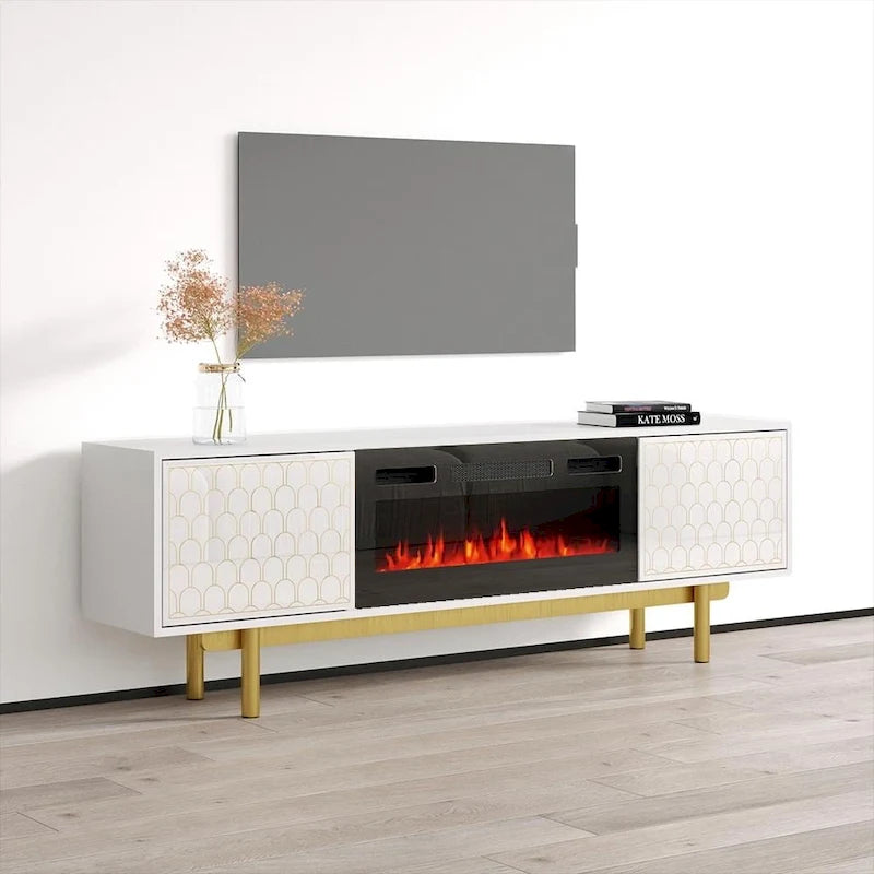Meuble TV pour cheminée Karp BL-EF