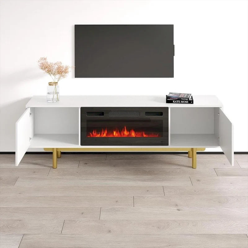 Meuble TV pour cheminée Karp BL-EF
