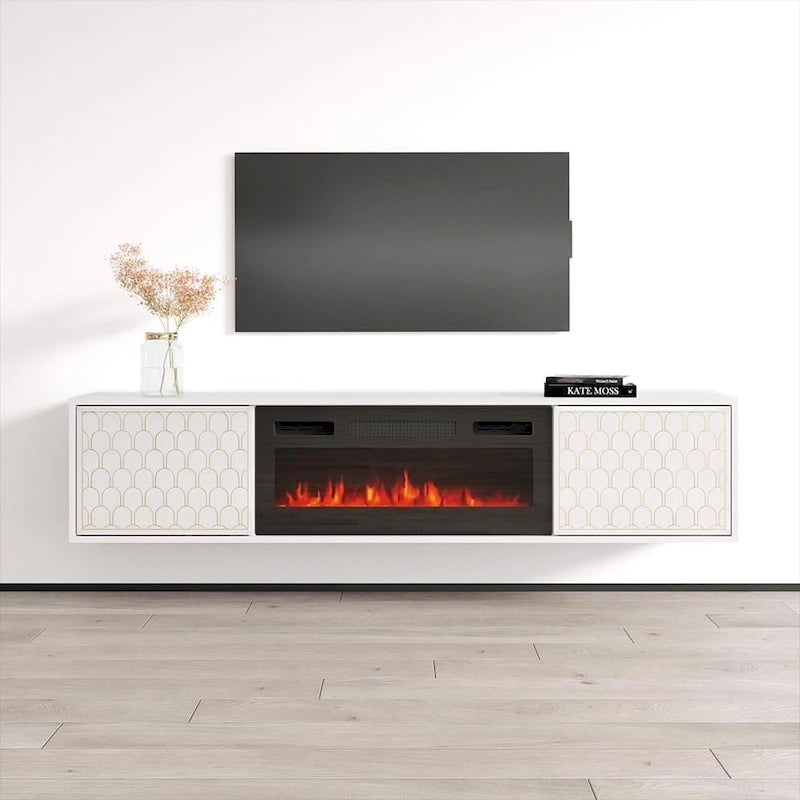 Meuble TV pour cheminée Karp BL-EF