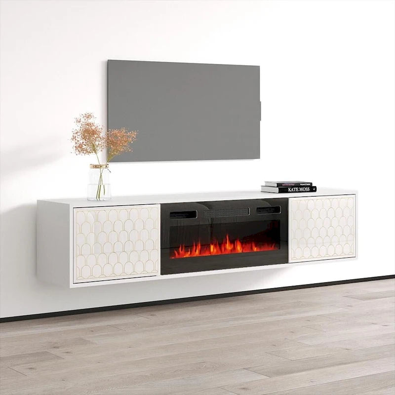 Meuble TV pour cheminée Karp BL-EF