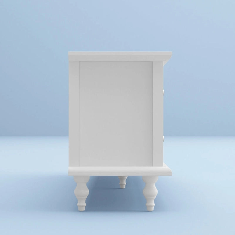 Ensemble de meubles avec rangement en verre trempé et combo meuble TV - Organisation - Meuble d'appoint+Meuble TV