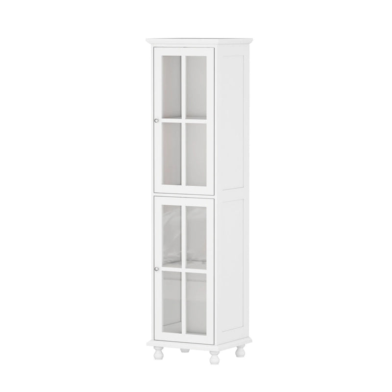 Ensemble de meubles avec rangement en verre trempé et combo meuble TV - Organisation - Meuble d'appoint+Meuble TV