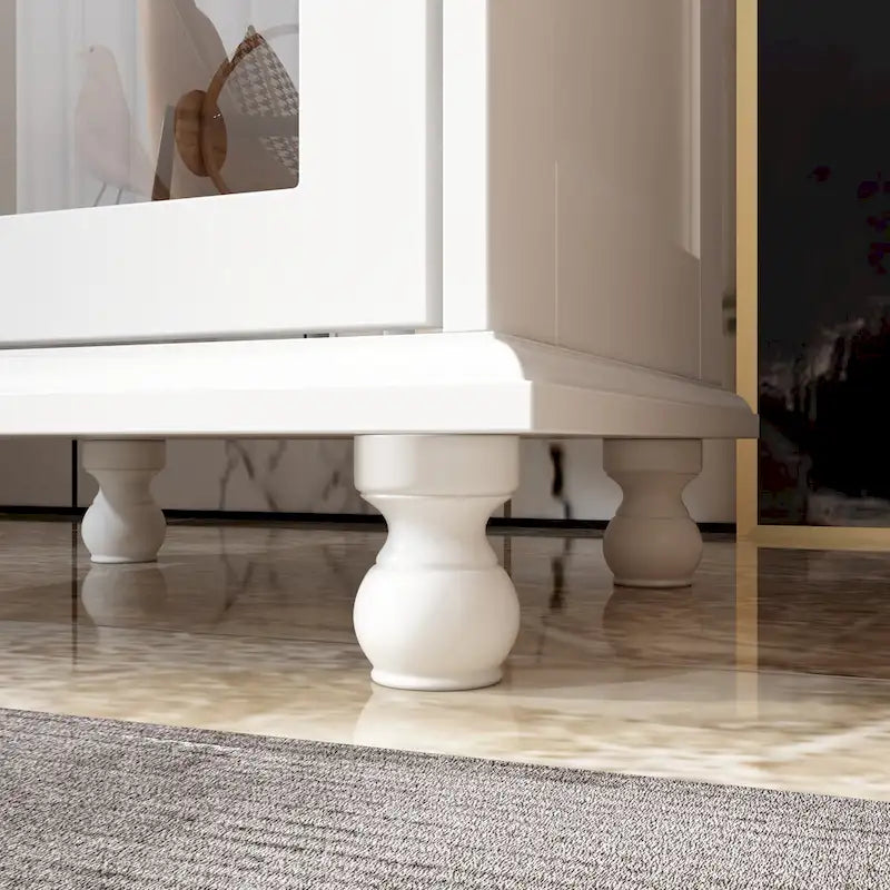 Ensemble de meubles avec rangement en verre trempé et combo meuble TV - Organisation - Meuble d'appoint+Meuble TV
