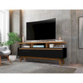Meuble console média en bois Yonkers Mid-Century Modern