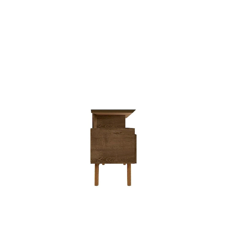 Meuble console média en bois Yonkers Mid-Century Modern
