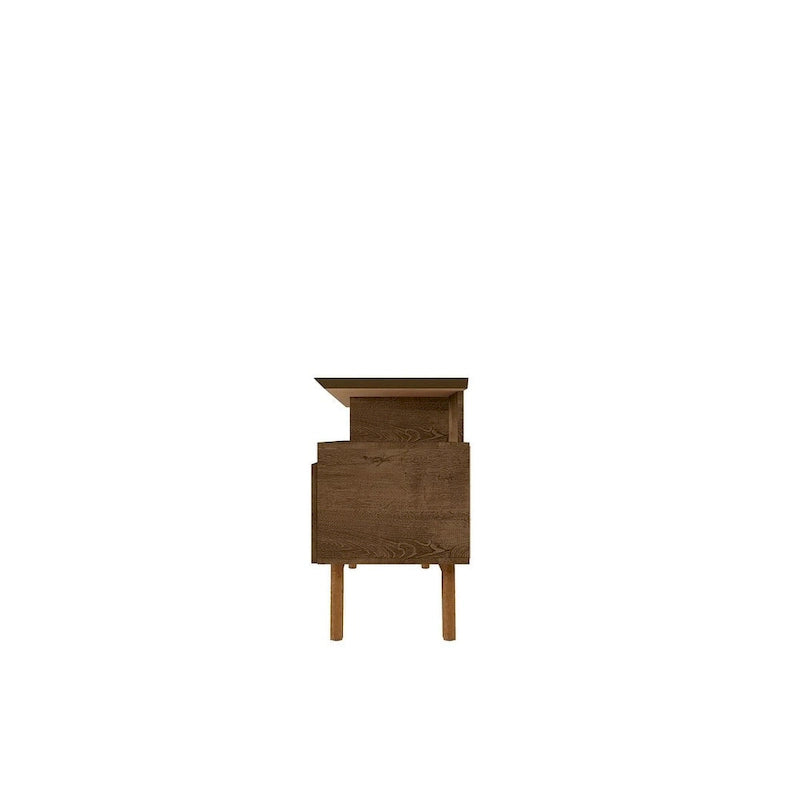 Meuble console média en bois Yonkers Mid-Century Modern