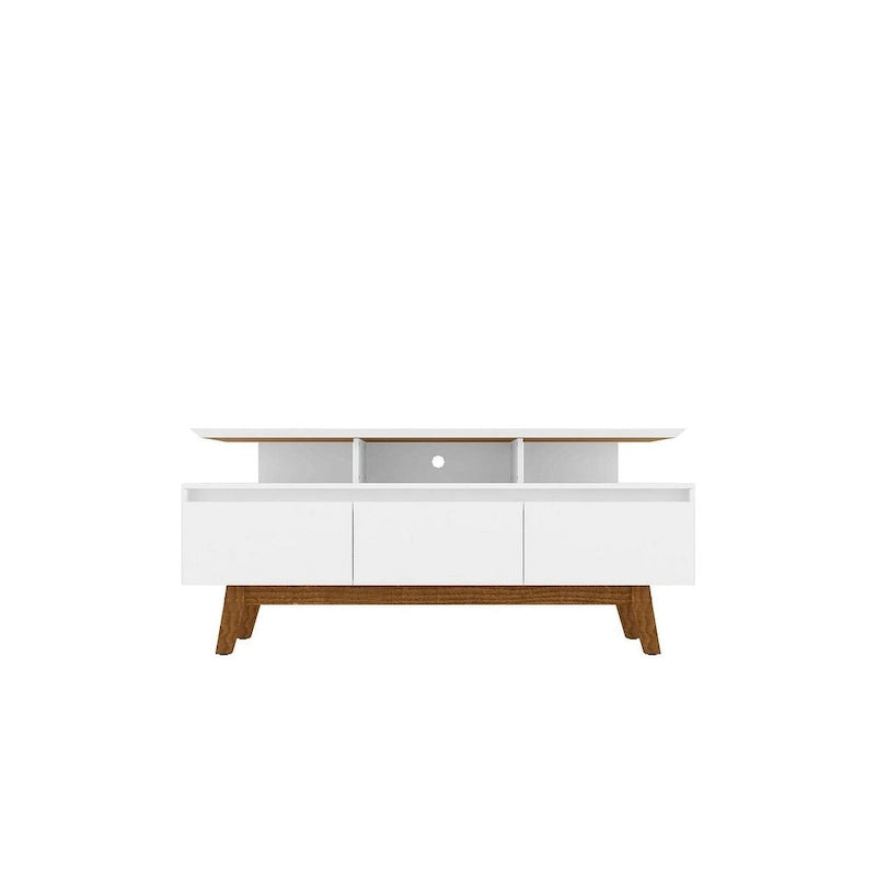 Meuble console média en bois Yonkers Mid-Century Modern