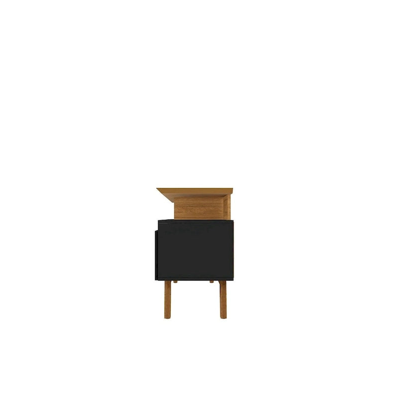 Meuble console média en bois Yonkers Mid-Century Modern