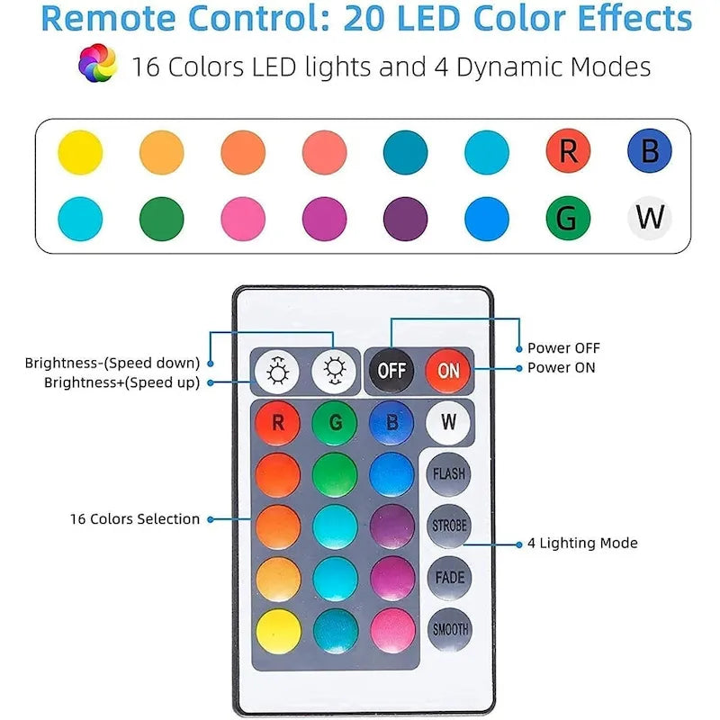 Meuble TV LED moderne avec lumières LED, haute brillance - 51L*14l*16H pouces