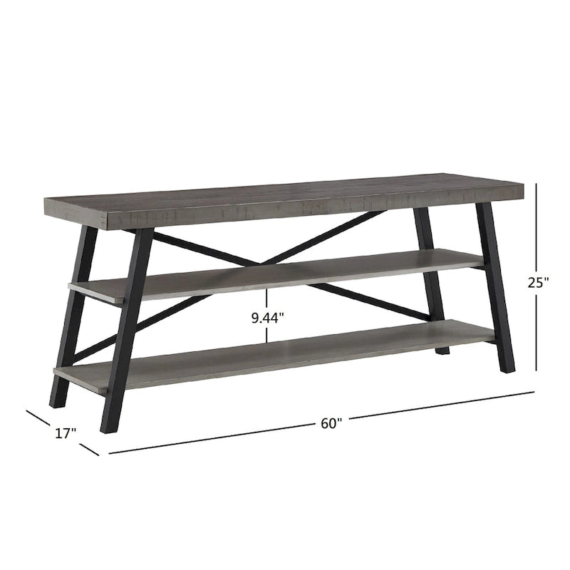 Meuble TV Bryson Rustic X-Base 152 cm par iNSPIRE Q Classic