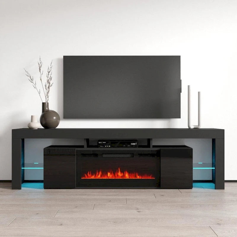 Meuble TV Soleo BL-EF pour cheminée électrique 79