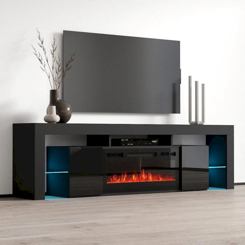 Meuble TV Soleo BL-EF pour cheminée électrique 79