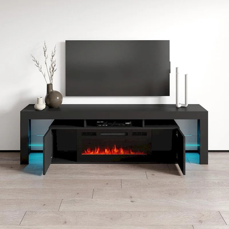Meuble TV Soleo BL-EF pour cheminée électrique 79