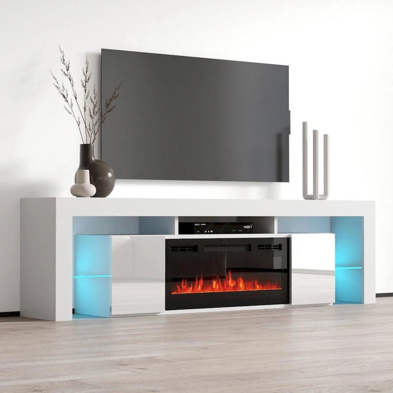 Meuble TV Soleo BL-EF pour cheminée électrique 79